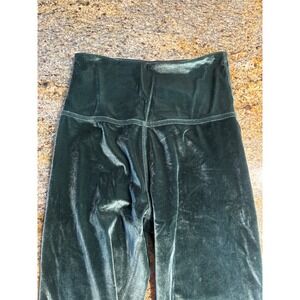 Beyond Yoga Womens High Waisted Velvet Leggings Forest Green Size Small